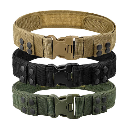 1pc Quick Release Tactical Belt for Men: Army Style Combat Belt for Outdoor Activities and Fishing