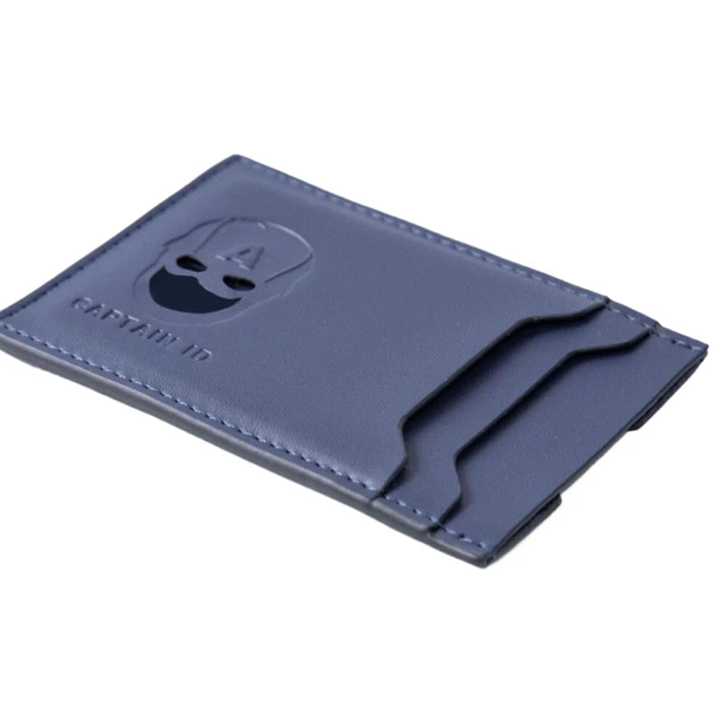 Leather Bat Wallet — Personalized Superhero Mask Card Holder, Bat ID Heroic Wallet Gift