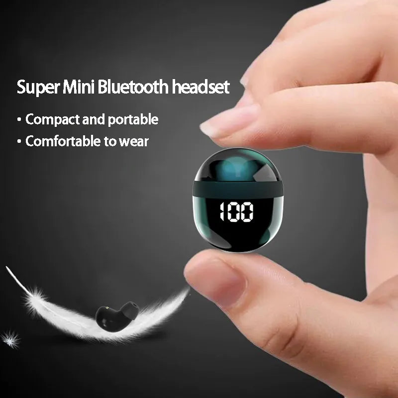 SK18 Superbass Earphones: TWS Wireless Bluetooth Headset with Mic - Smart Touch, Noise Reduction