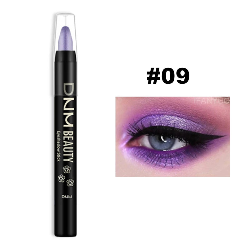 16-Color Pearlescent Eyeshadow Sticks – High Pigment Waterproof Glitter Eye Makeup Pencil, Long-Lasting & Smudge-Proof