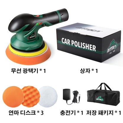 BATOCA 12V Cordless Dual Action Car Polisher — Wireless Electric Polishing Machine with Adjustable Power Tools