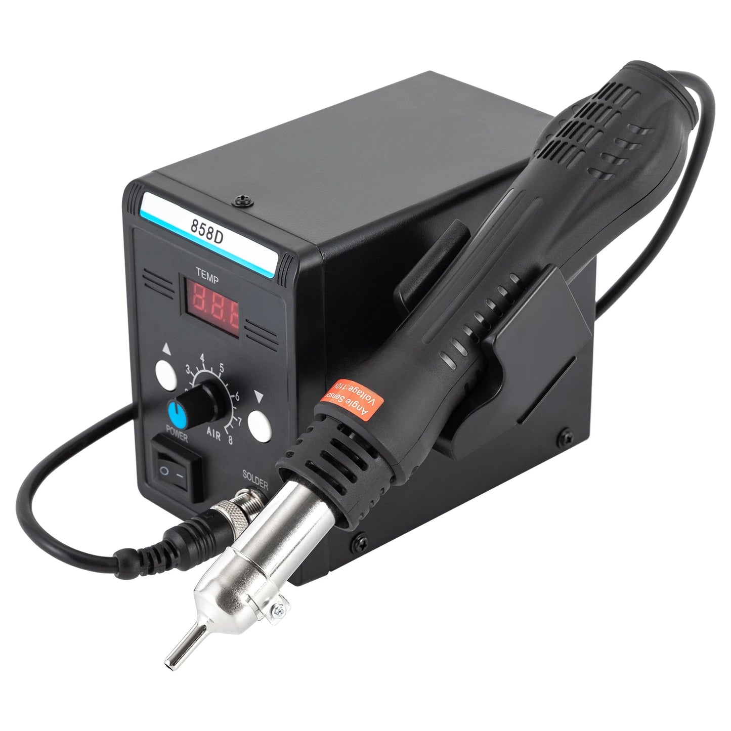 700W Hot Air Rework Station with Heat Gun – SMD Soldering Set, Adjustable Temperature & LED Display for Electronics Repair