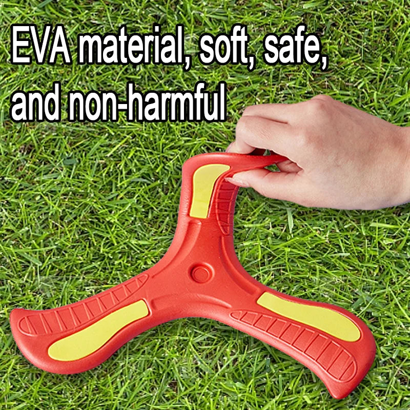 Soft Three-Leaf Boomerang Flying Disc - Interactive Outdoor Sports Toy for Kids and Adults, Fun Gifts and Active Play