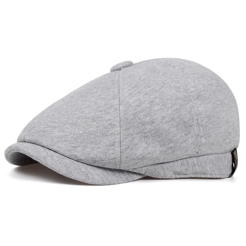 Retro Men’s Newsboy Cap — British Octagonal Herringbone Flat Painter Hat Autumn Winter Hip Hop Beret