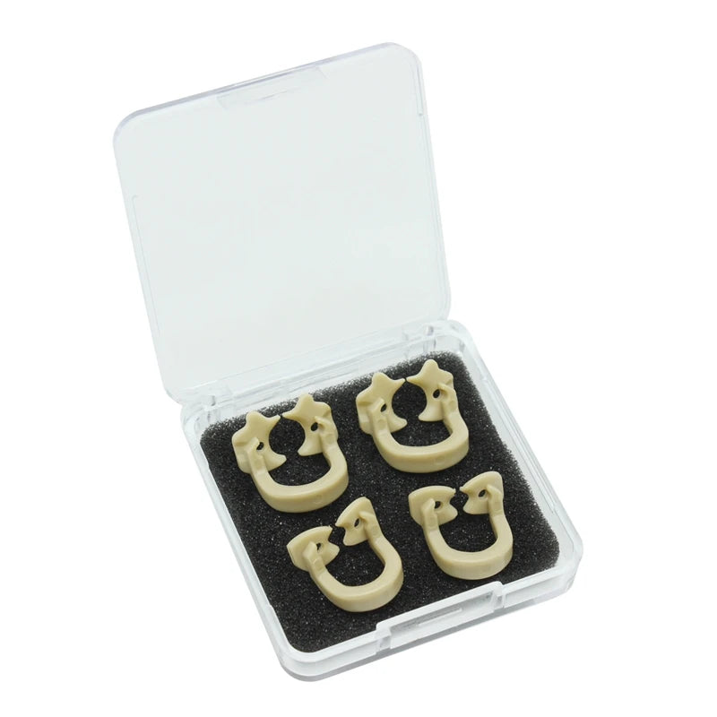 4Pcs/Box Dental Rubber Dam Clamps – Autoclavable Resin Barrier Clips for Dentist Tools, 134°C Safe