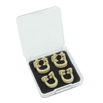 4Pcs/Box Dental Rubber Dam Clamps – Autoclavable Resin Barrier Clips for Dentist Tools, 134°C Safe