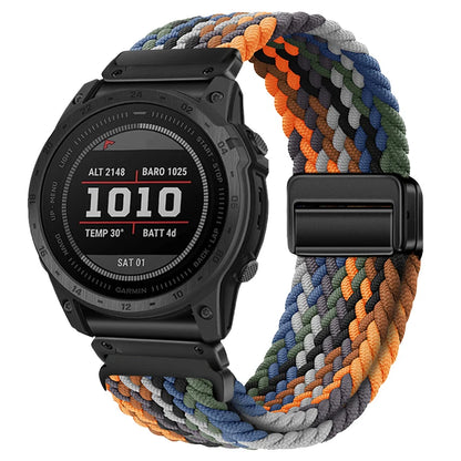 Elastic Nylon Quick Fit Strap for Garmin — 22mm & 26mm Enduro 2 Wristband for Fenix 5/5X Plus/6/6X Pro/7/7X Pro, Tactix 7 Pro