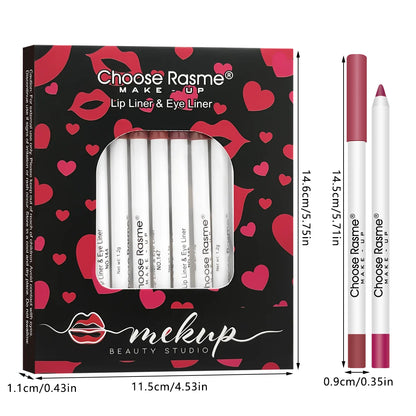 12-Color Waterproof Matte Lip Liner Pencil Set – Long-Lasting, Non-Stick, Sexy Lip Contour Makeup