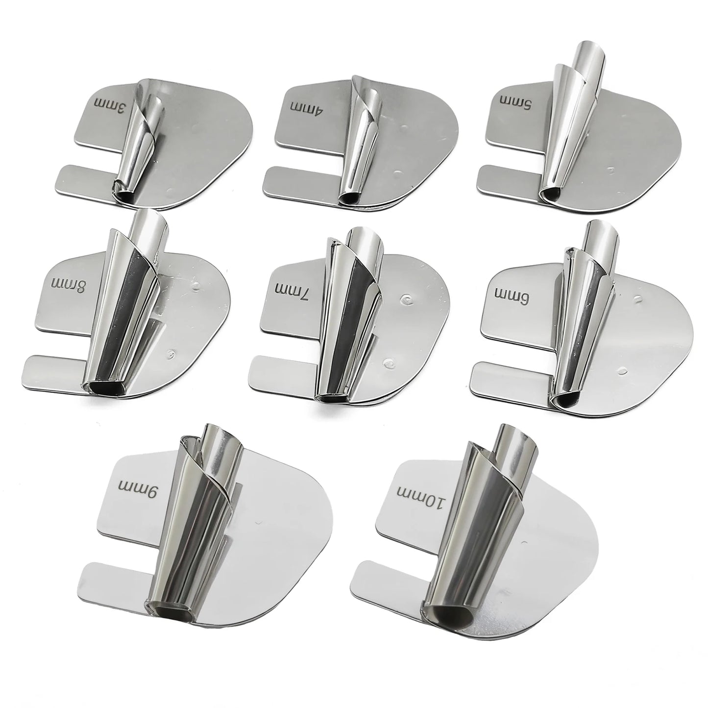 8-Piece Rolled Hemmer Foot Set - 3–10mm Spiral Edge Presser Feet for Sewing Machines