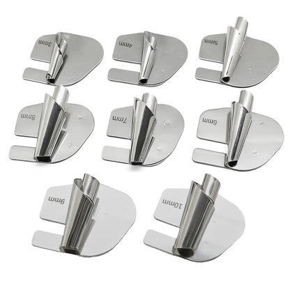 8-Piece Rolled Hemmer Foot Set - 3–10mm Spiral Edge Presser Feet for Sewing Machines