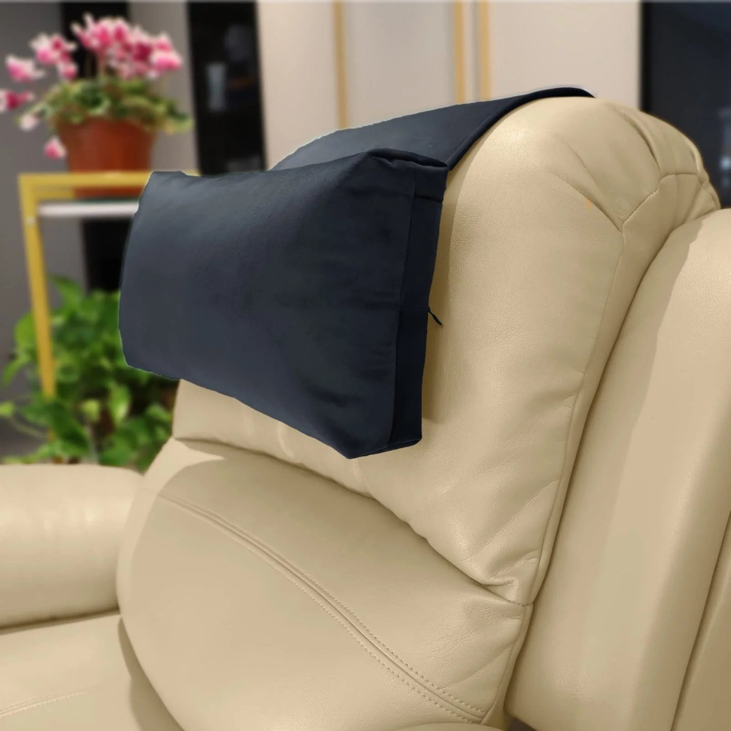 Velvet Adjustable Headrest Pillow – Non-Slip Neck Support Cushion for Car Seat & Recliner Comfort Rest