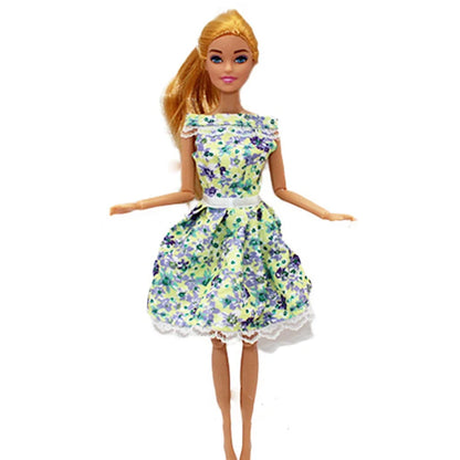 30cm Girl Doll with Joints — 11.5-inch Fashion Rainbow Skirt Full Dress-Up Toy for Girls