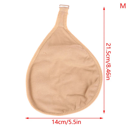 Women Silicone Breast Forms Protective Cotton Pocket Cover – Soft Mastectomy Prosthesis Holder for Artificial Breast Forms, Triangle Shape Comfort Support Accessory
