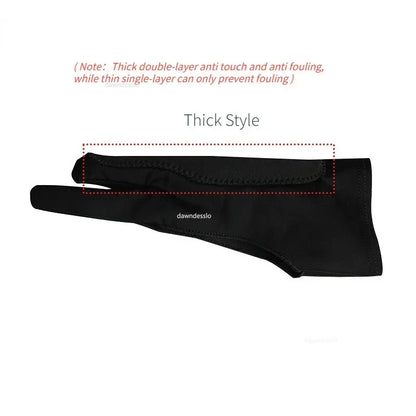 Anti-Touch Two-Finger Hand Gloves for Tablet Drawing & Digital Art - Anti-Fouling, Oil Painting Screen Protection