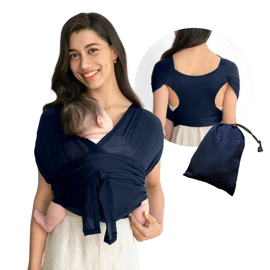 Ergonomic Baby Backpack Carrier - X-Shaped Sling with Adjustable Straps for Outdoor Parenting