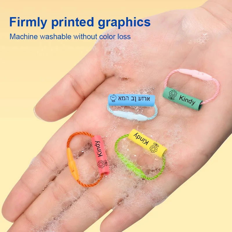 24pcs Waterproof Name Sticker Tags - Customized Baby Shoes, Schoolbag, Cup, Clothes Name Labels with Rope