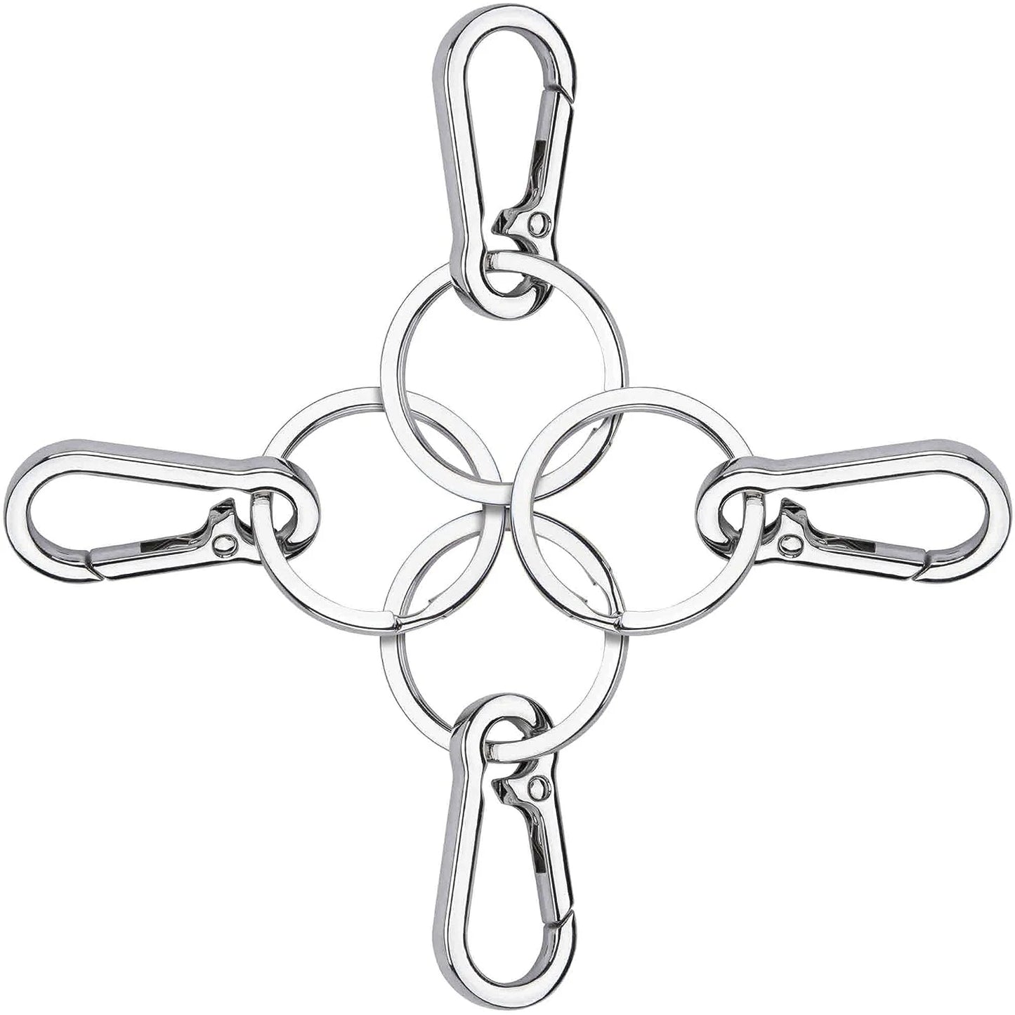 1/5PCS Metal Gourd Buckle Keychain – Strong Carabiner Climbing Hook for Car Keys & Vintage Accessories