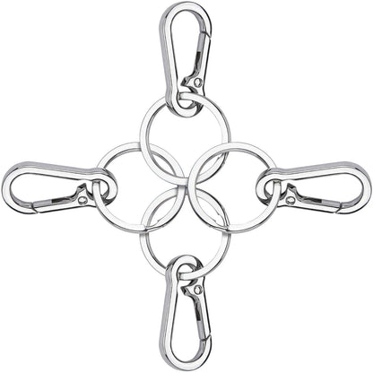 1/5PCS Metal Gourd Buckle Keychain – Strong Carabiner Climbing Hook for Car Keys & Vintage Accessories