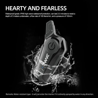 1/2 X1 Bluetooth Motorcycle Helmet Intercom Headset – 1000M Wireless Intercom for 2 Riders, Hands-Free Moto Interphone Call