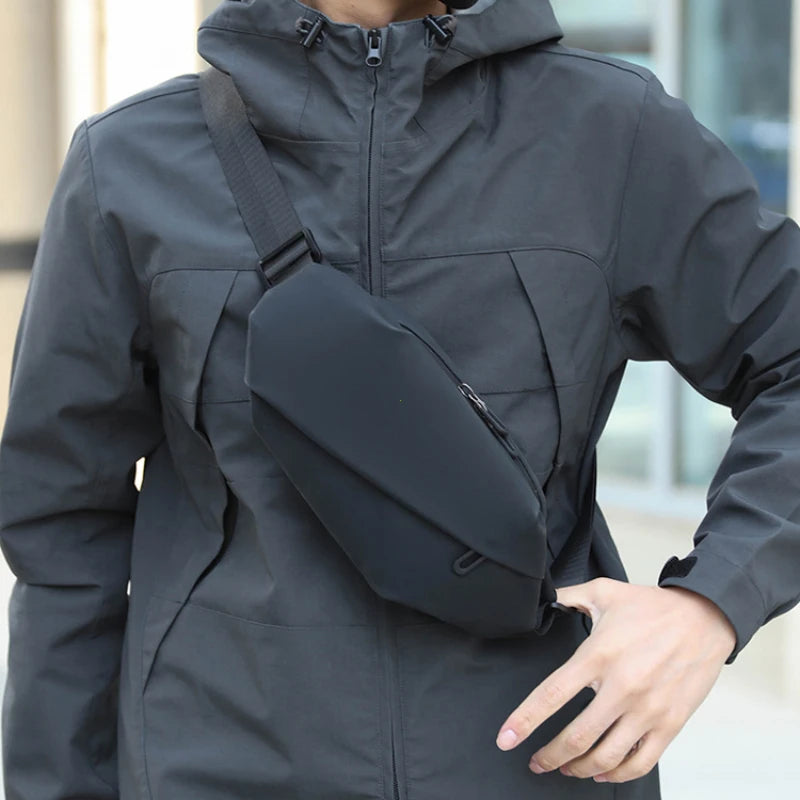 Men’s Minimalist Waterproof Waist Bag - Stylish Crossbody Fanny Pack for Running, Jogging, and Outdoor Sports