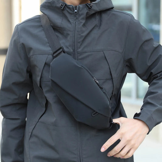 Men’s Minimalist Waterproof Waist Bag - Stylish Crossbody Fanny Pack for Running, Jogging, and Outdoor Sports