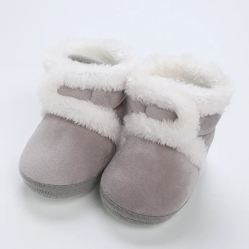 Newborn Baby Shoes — Soft Pompom Snow Boots for Girls & Boys, Warm Winter Toddler Booties