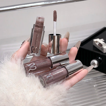 SHAQINUO Water Light Mirror Lip Gloss - Pearlescent Sparkling Moisturizing Lip Oil for Glossy Lips