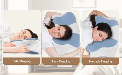 2024 New Ergonomic Memory Foam Cervical Pillow – Adjustable Neck & Shoulder Support for Side, Back, and Stomach Sleepers