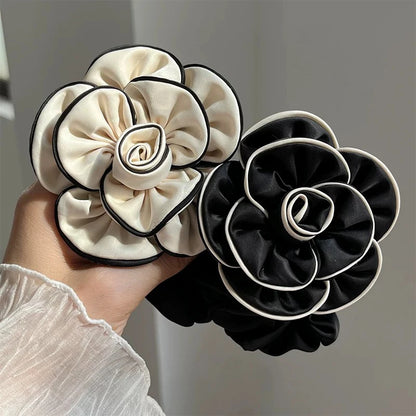 Elegant Camellia Hair Tie - High-Elastic Fashion Hair Band for Buns & Ponytails