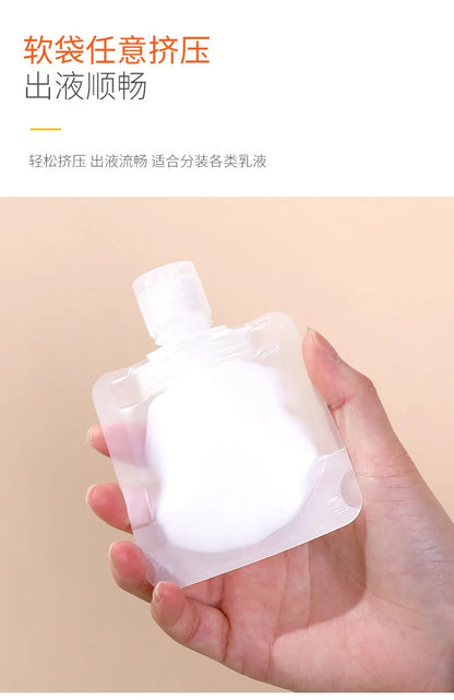 30/50/100ml Refillable Travel Packaging Bags – Portable Lotion, Shampoo, Shower Gel & Makeup Fluid Bottles for Cosmetics