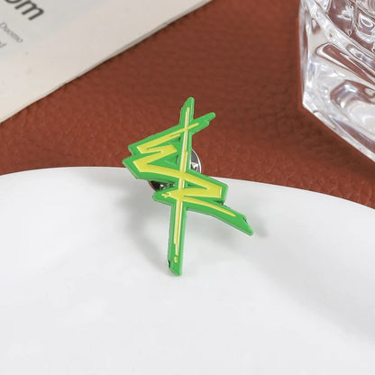 Edgerunners Logo Enamel Brooch - Punk Anime Cosplay Lapel Pin Badge