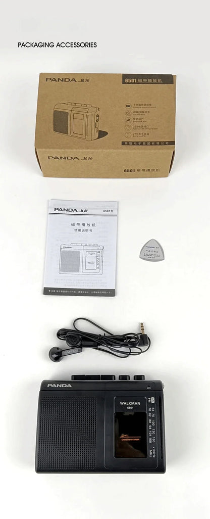 Portable Tape AM/FM Radio – Retro Cassette Music Player Walkman with Loudspeaker & 3.5mm Headphone Support