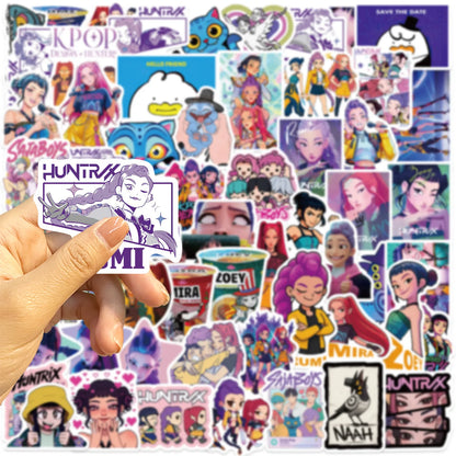 55-170PCS K-Pop Demon Hunters Anime Stickers – Waterproof DIY Decoration for Boys, Girls & Fans Gift