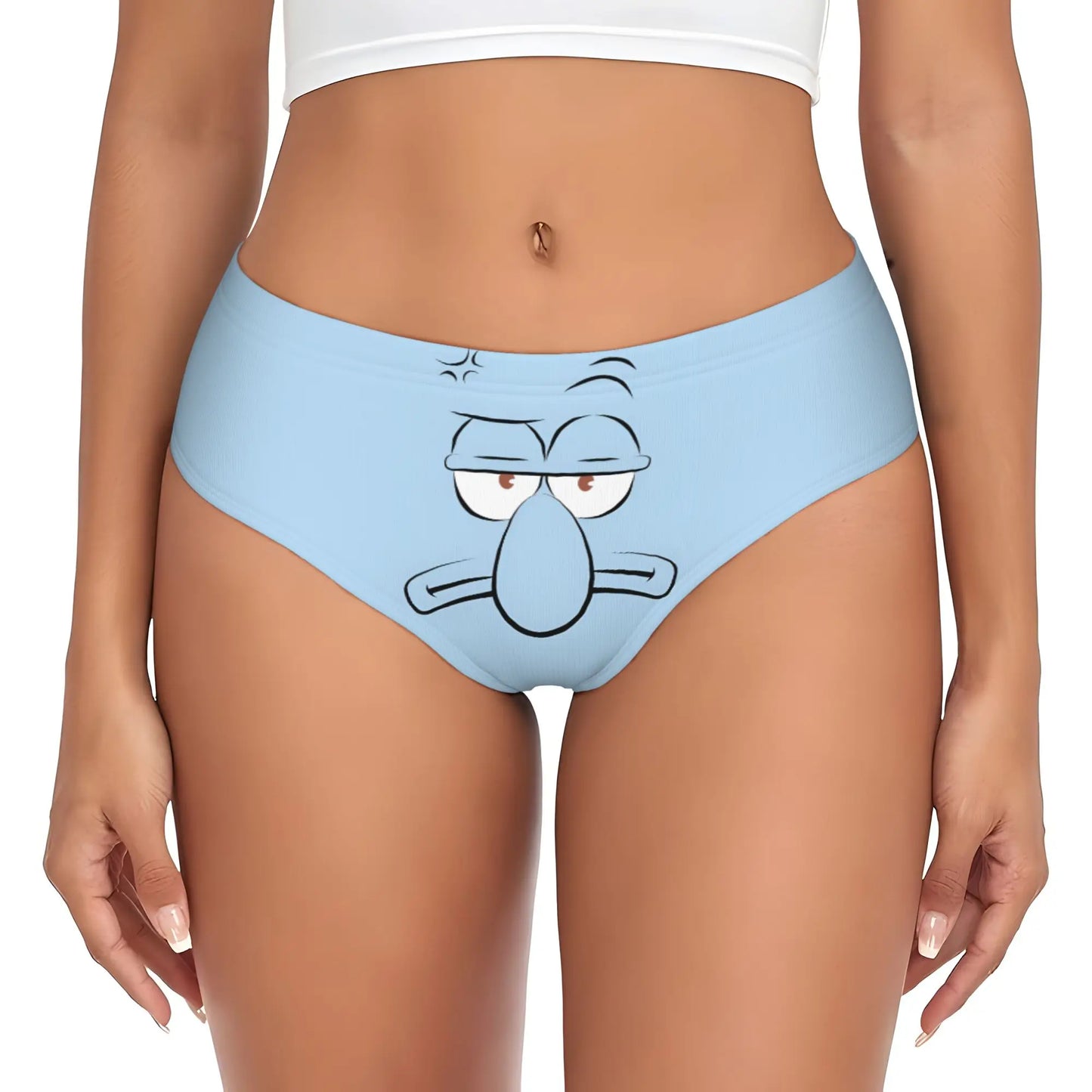Women’s Anime Graphic Brief Panties - Soft Cartoon Print Underwear