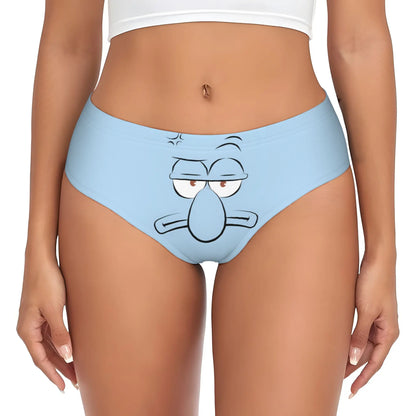 Women’s Anime Graphic Brief Panties - Soft Cartoon Print Underwear