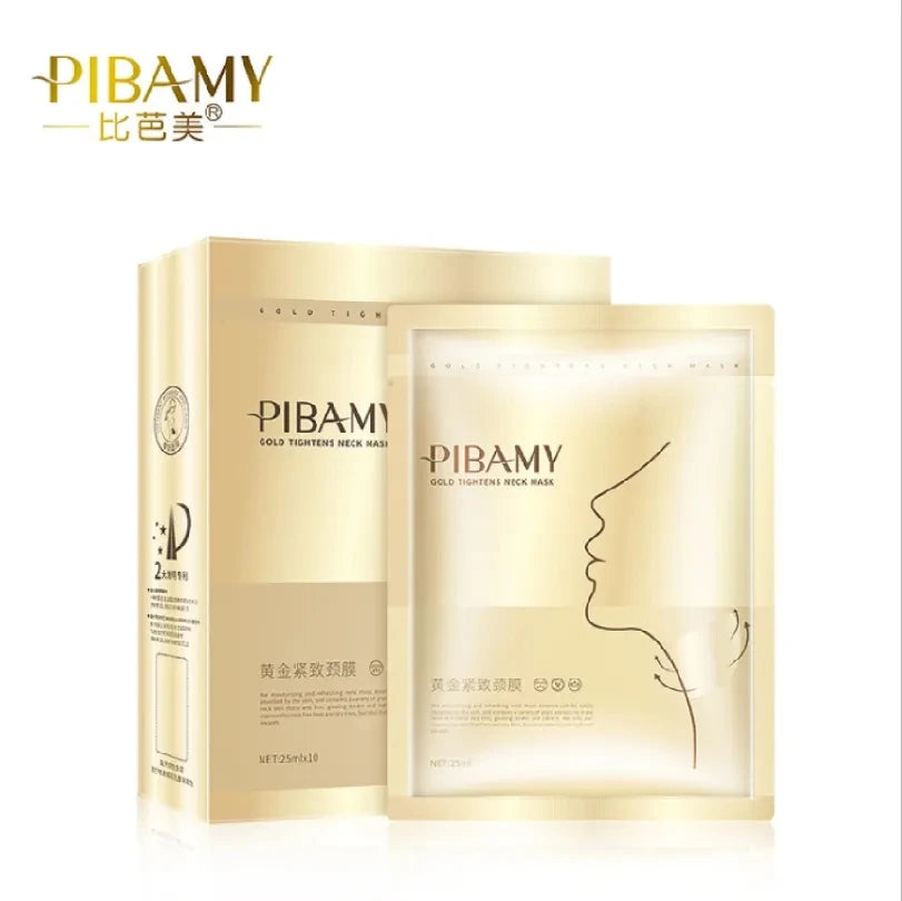 10Pcs Golden Neck Masks - Niacinamide Moisturizing Fine Line Care & Skin-Lifting Treatment