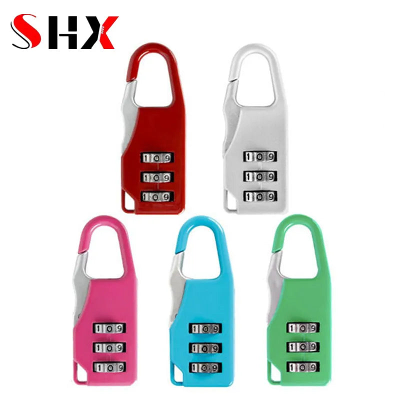 Mini Plastic Combination Lock – Dial Digits Code Password Padlock, Travel & Luggage Security, Gym Safety Lock