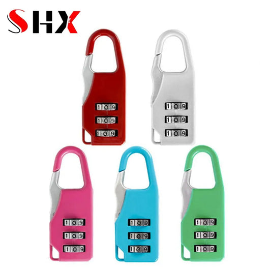 Mini Plastic Combination Lock – Dial Digits Code Password Padlock, Travel & Luggage Security, Gym Safety Lock