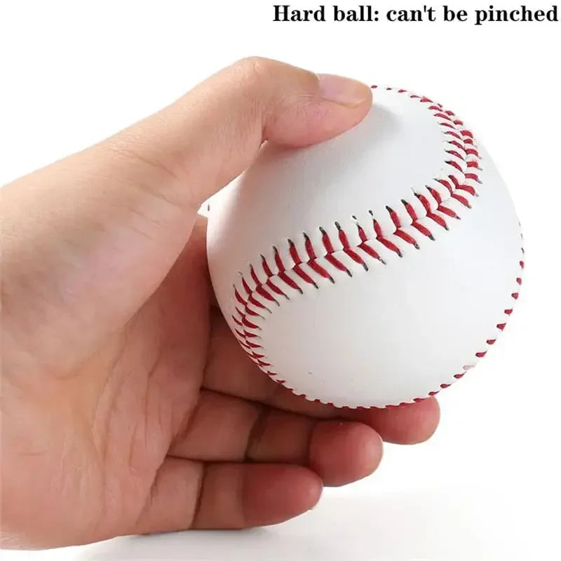 Baseball No. 9 Softball Hardball Training Balls – Handmade White Safety Kid Baseballs for Men's Practice & Team Games