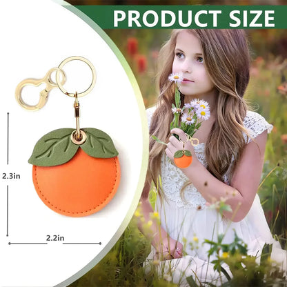 Leather Keychain Case for Apple AirTag – Cute Protective Anti-Scratch GPS Tracker Cover