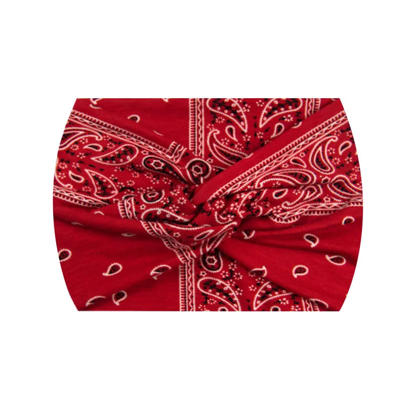 Wide Stretch Printed Sports Headband – 18cm Athletic Sweatband & Hairband