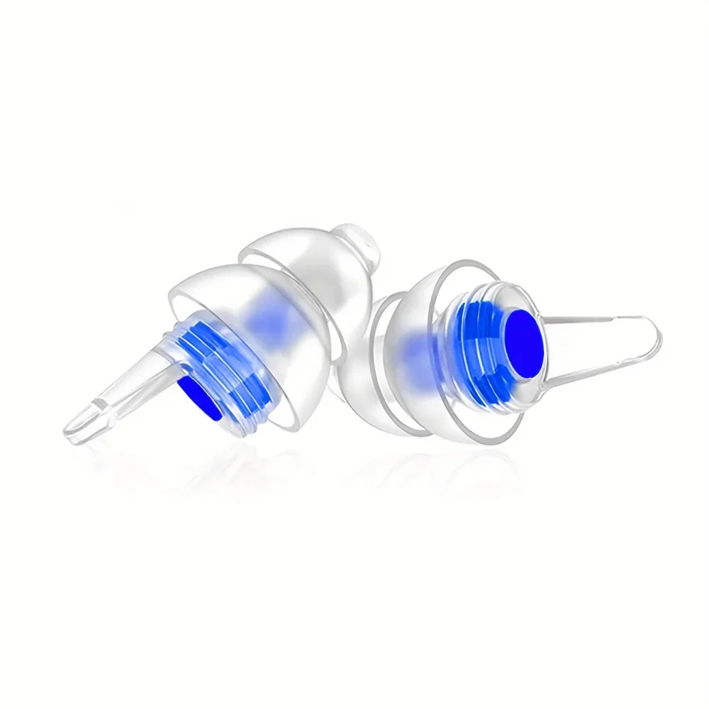 HUAK High Fidelity Silicone Ear Plugs - Reusable Noise Reduction for Sleep, Study, Work, Music, Motorcycle & Swimming