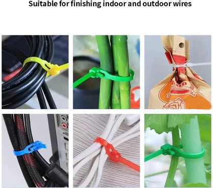 100/1000pcs Reusable Nylon Cable Ties – Adjustable Self-Locking Zip Tie Straps for Cord Organization & Binding