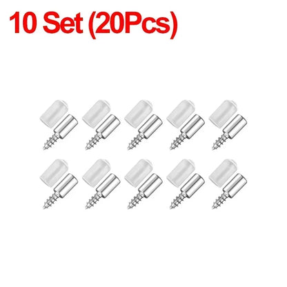 100/10PCS Self-Tapping Shelf Support Pegs – Wardrobe Partition Brackets with Non-Slip Sleeve for Fixed Shelf Installation Support