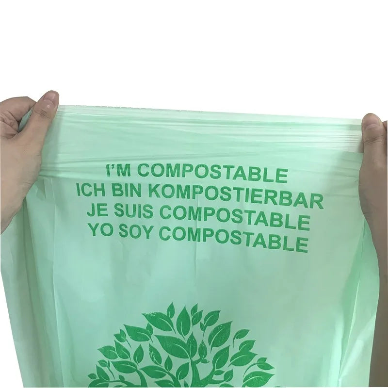 50pcs Biodegradable Trash Bags – 6/8/10L Compostable Household Garbage Bags for Kitchen Use