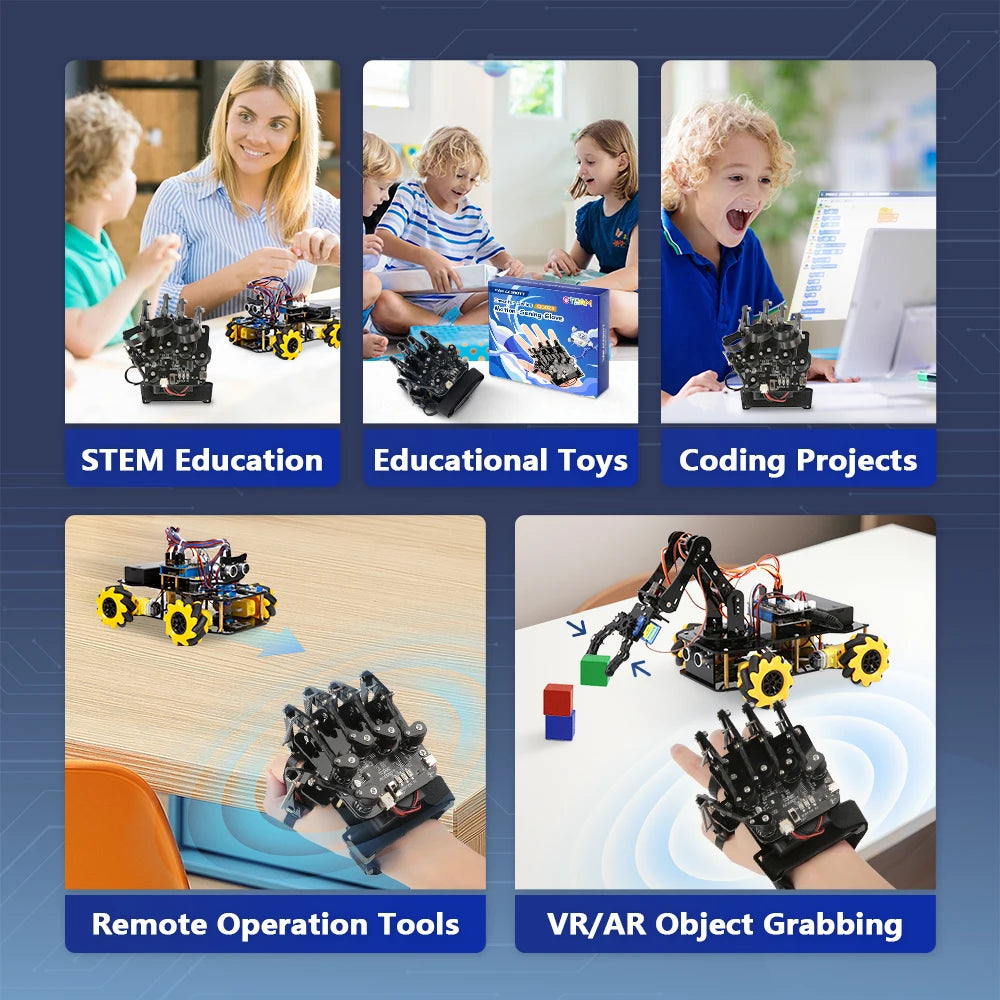 ACEBOTT Sensing Gloves Robot Car Kit - Gesture Control Smart Motion-Sensing Car for Arduino Learning & DIY Projects