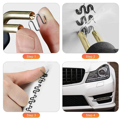 Plastic Repair Welding Nails - Auto Bumper Hot Stapler Studs for Car Repair Machine (100-600PCS)