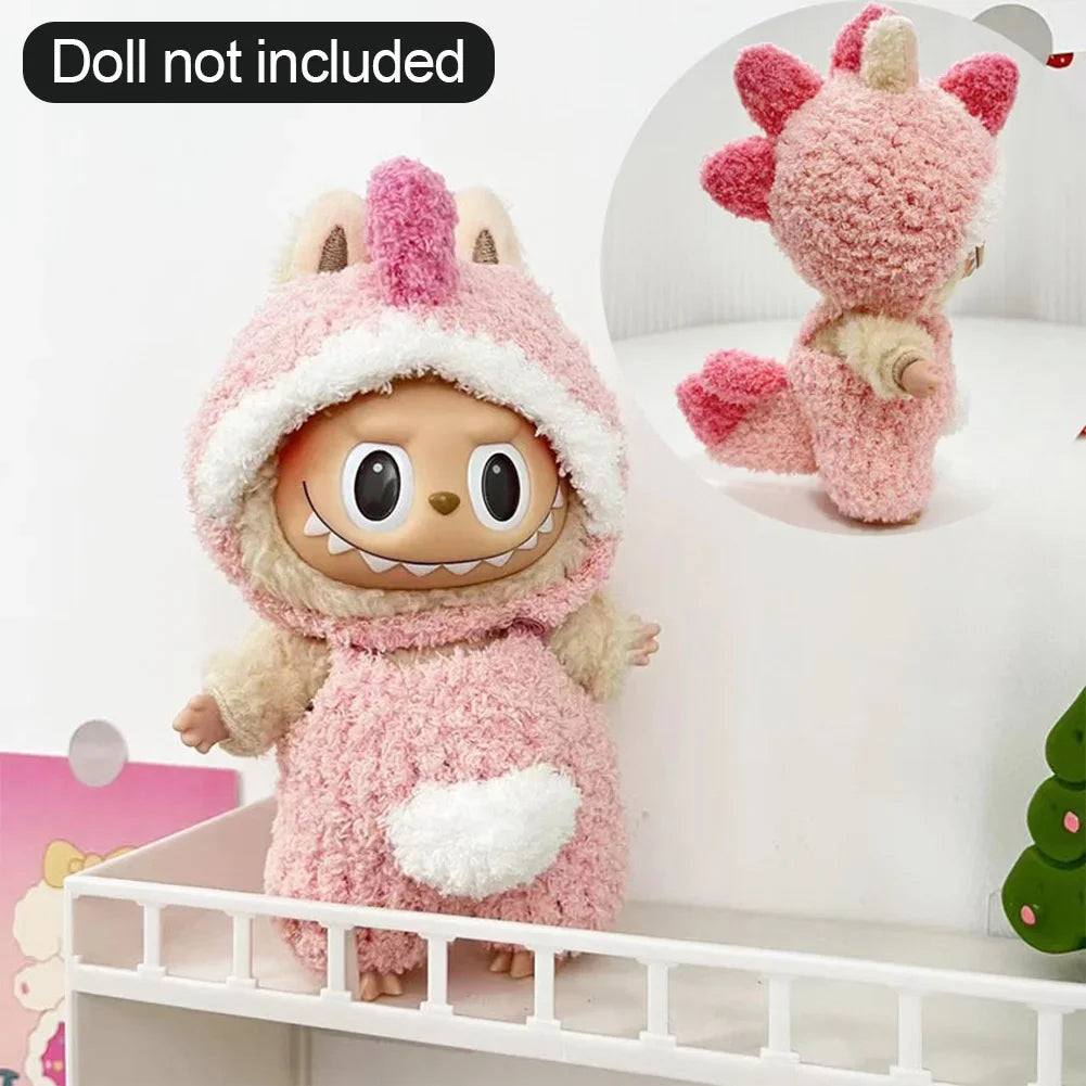 Cute Knitted Clothes Keychain – Outfit for 17cm Labubu/Macaron Doll, Kids & Girl Gifts