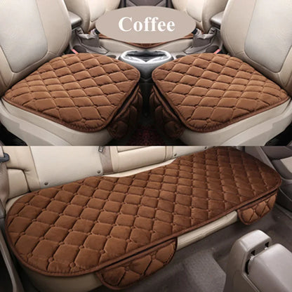Winter Plush Car Seat Covers - Universal Warm Anti-Slip Front & Rear Seat Protectors