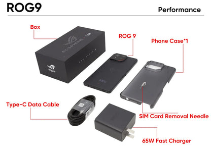 World Premiere ASUS ROG Phone 9 – Snapdragon 8 Elite 5G Smartphone, 6.78'' 185Hz AMOLED Display, 5800mAh, NFC, ROG 9 Pro